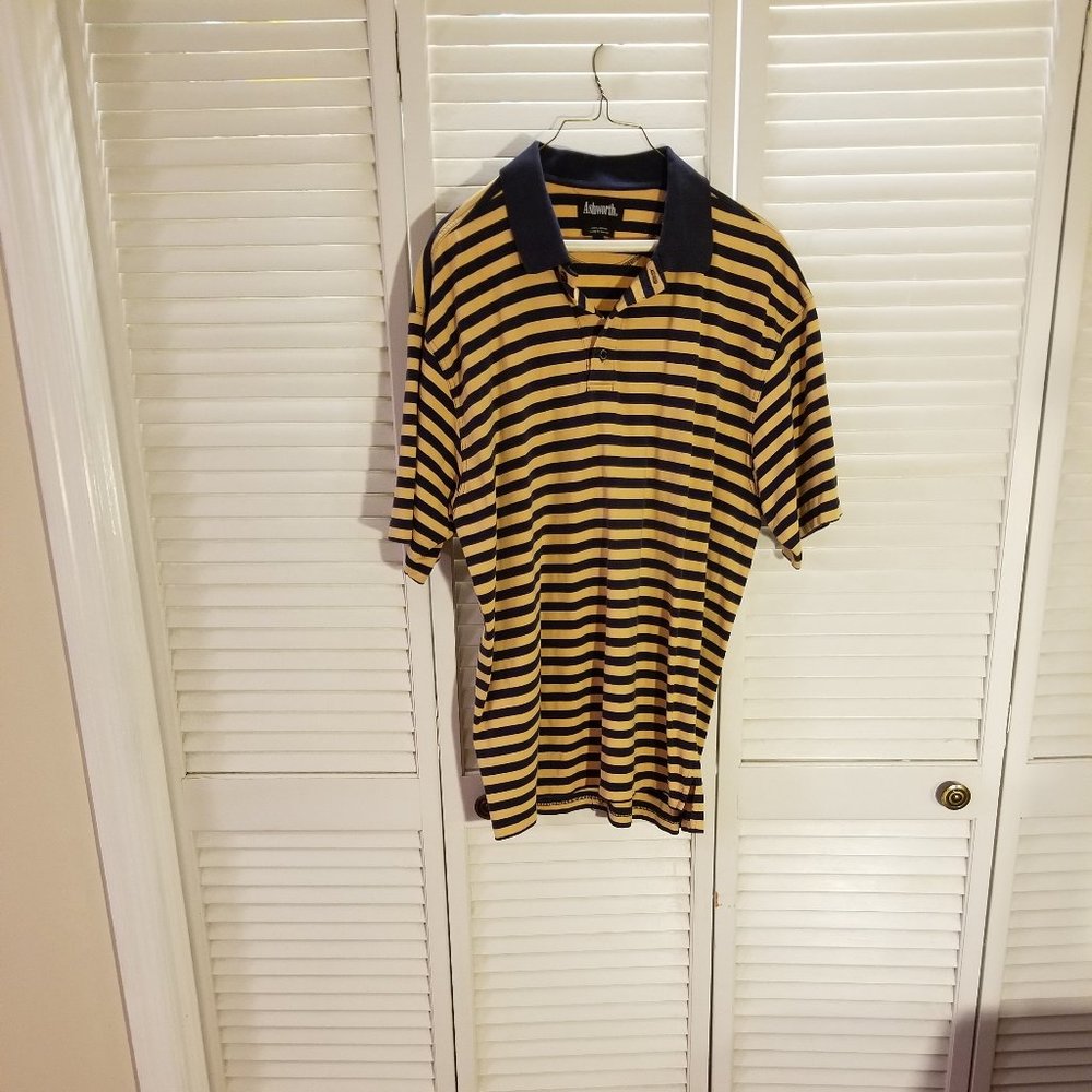 Excellent Yellow and Black Ashworth Shirt